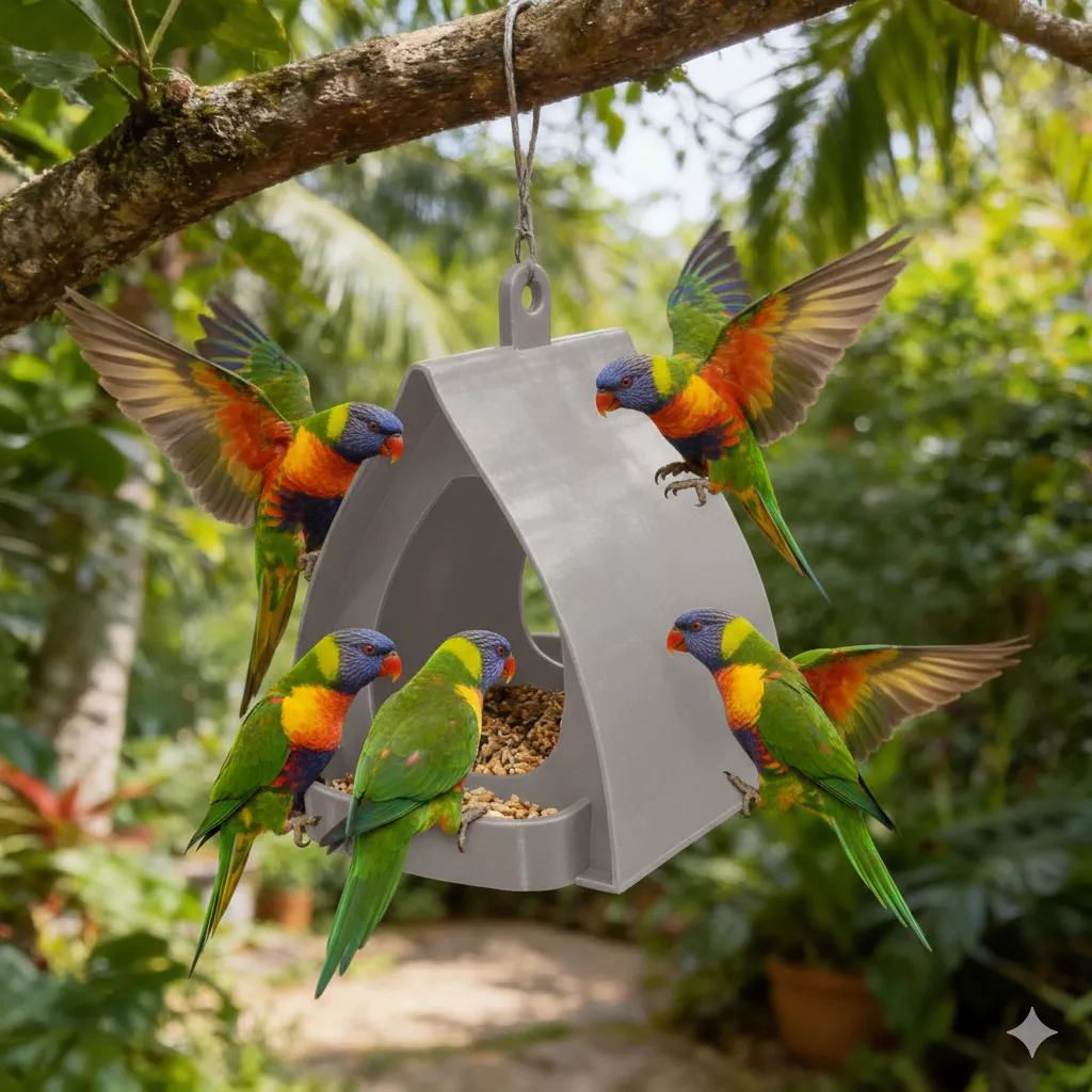 🕊️40%  OFF!🪵Hanging Bird Feeder for Garden with Roof🐦