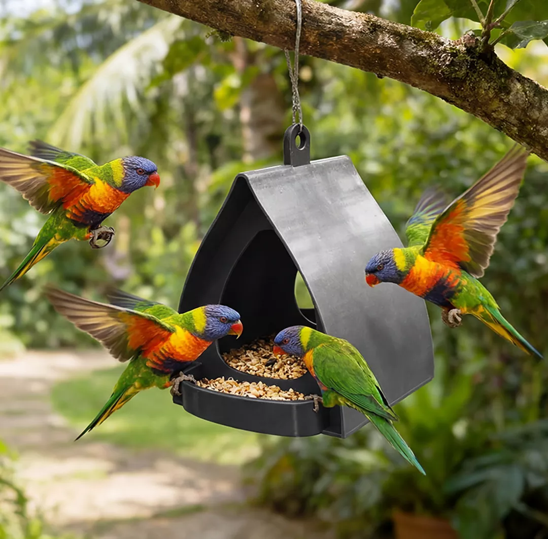 🕊️40%  OFF!🪵Hanging Bird Feeder for Garden with Roof🐦 - Image 2