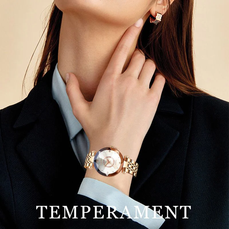 ⌚ Elegant Shining Watch💎 Crystal Dial, Stainless Steel Band & Water-Resistant for Daily Wear ✨ - Image 8