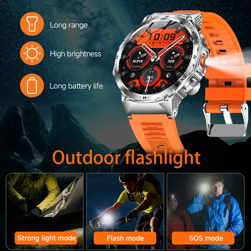 โ1.52" HD smartwatch for men โ Phone calls and music control โ Multiple sports modes โ IP68 waterproof โ Long battery life - Image 2