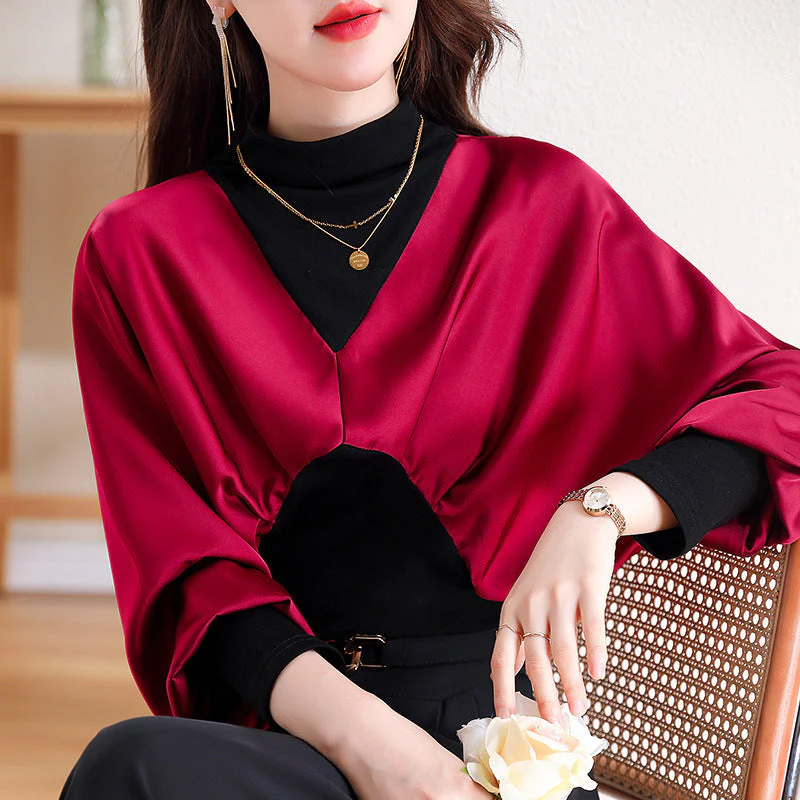 [Gift For Women] Women's Chic Fake 2-piece Top - Image 5