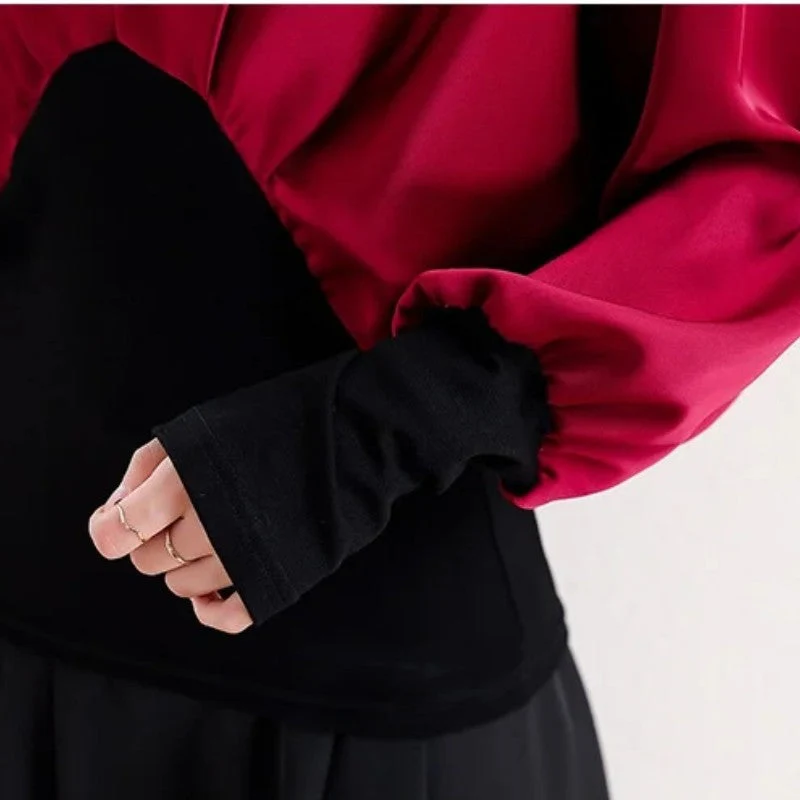 [Gift For Women] Women's Chic Fake 2-piece Top - Image 8