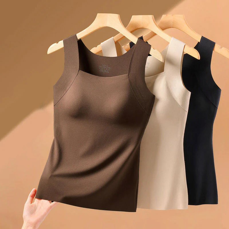 📢40%  OFF!⏰Women’s U-Neck Thermal Tank with Built-In Bra – Warm, Supportive & Braless Comfort ❄️❤️ - Image 12