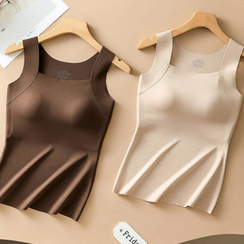 📢40%  OFF!⏰Women’s U-Neck Thermal Tank with Built-In Bra – Warm, Supportive & Braless Comfort ❄️❤️ - Image 15