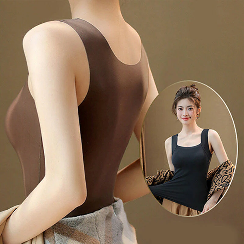 📢40%  OFF!⏰Women’s U-Neck Thermal Tank with Built-In Bra – Warm, Supportive & Braless Comfort ❄️❤️ - Image 17