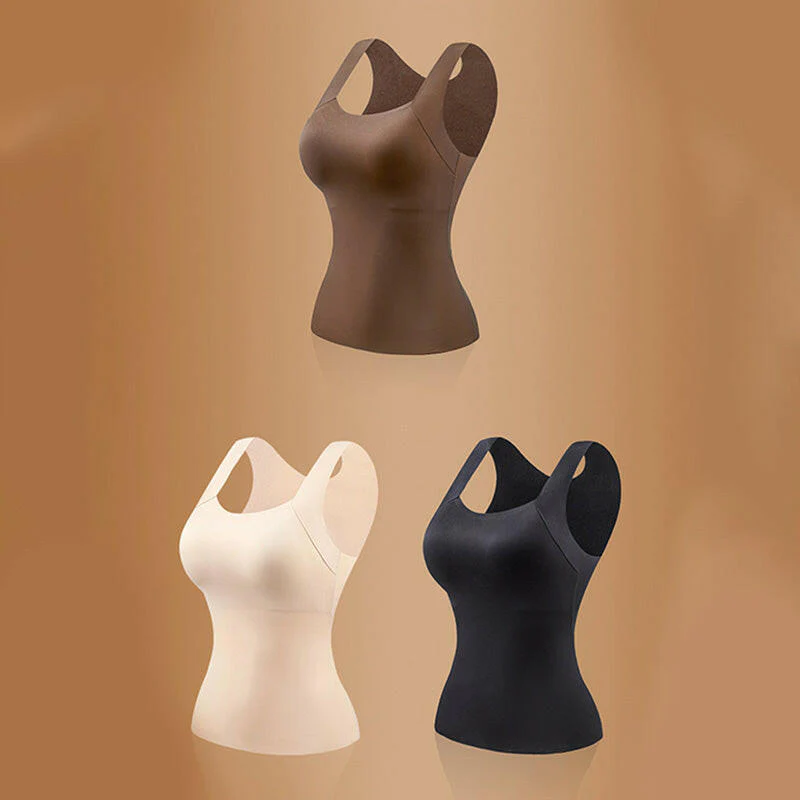 📢40%  OFF!⏰Women’s U-Neck Thermal Tank with Built-In Bra – Warm, Supportive & Braless Comfort ❄️❤️ - Image 25