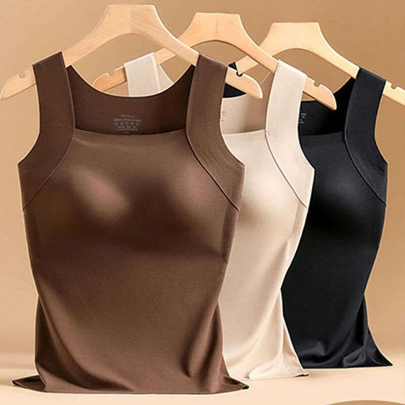 📢40%  OFF!⏰Women’s U-Neck Thermal Tank with Built-In Bra – Warm, Supportive & Braless Comfort ❄️❤️ - Image 26
