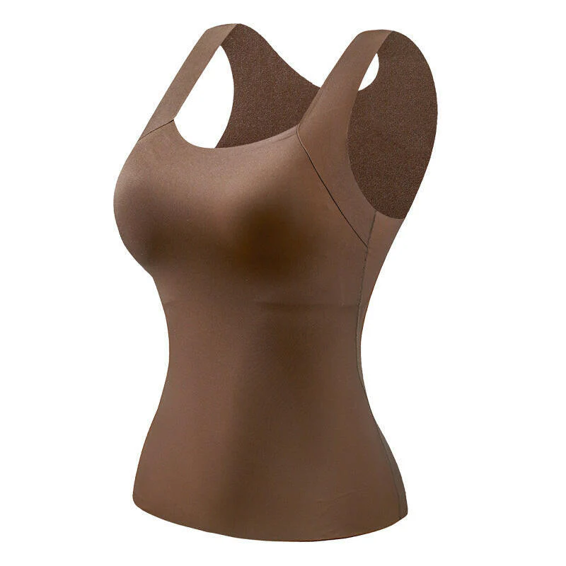 📢40%  OFF!⏰Women’s U-Neck Thermal Tank with Built-In Bra – Warm, Supportive & Braless Comfort ❄️❤️ - Image 32