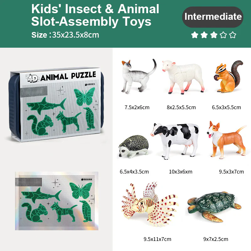 🎅Christmas Gift🐞Kids' Insect & Animal Slot-Assembly Toys - Image 10