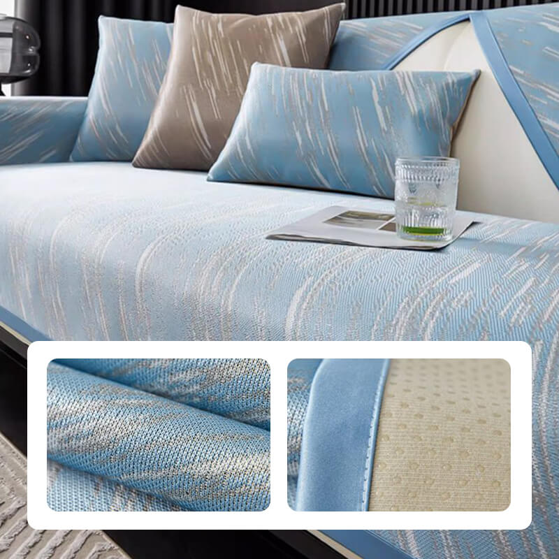 Ice Silk Sofa Cushion Summer Non-slip Ice Mat Sofa Cover - Image 5