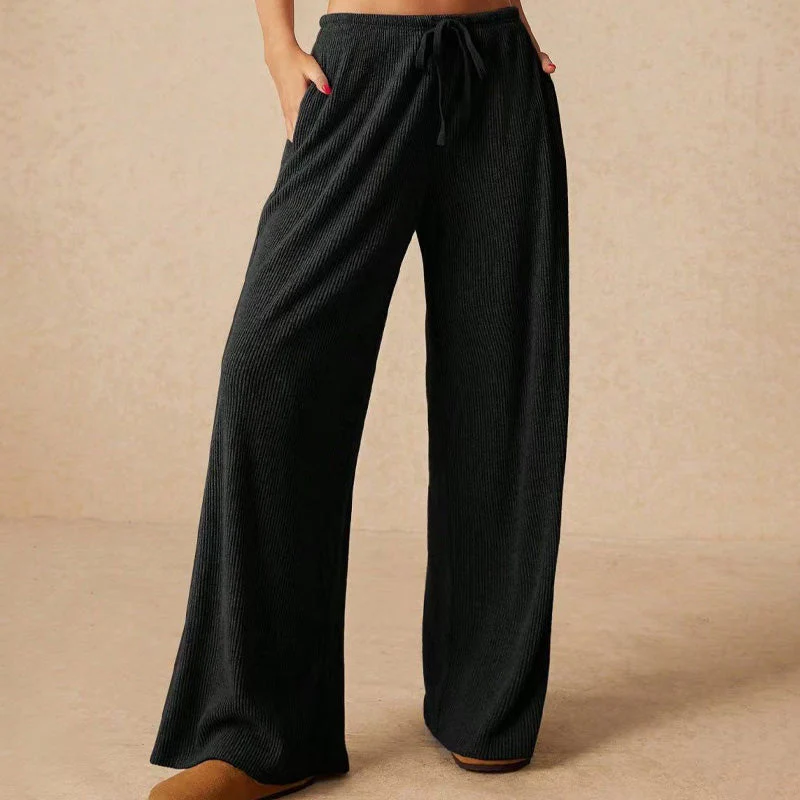 💜 LAST DAY PROMOTION - 50%OFF 💜 Women’s Casual Soft Wide-Leg Pants With Drawstring - Image 12