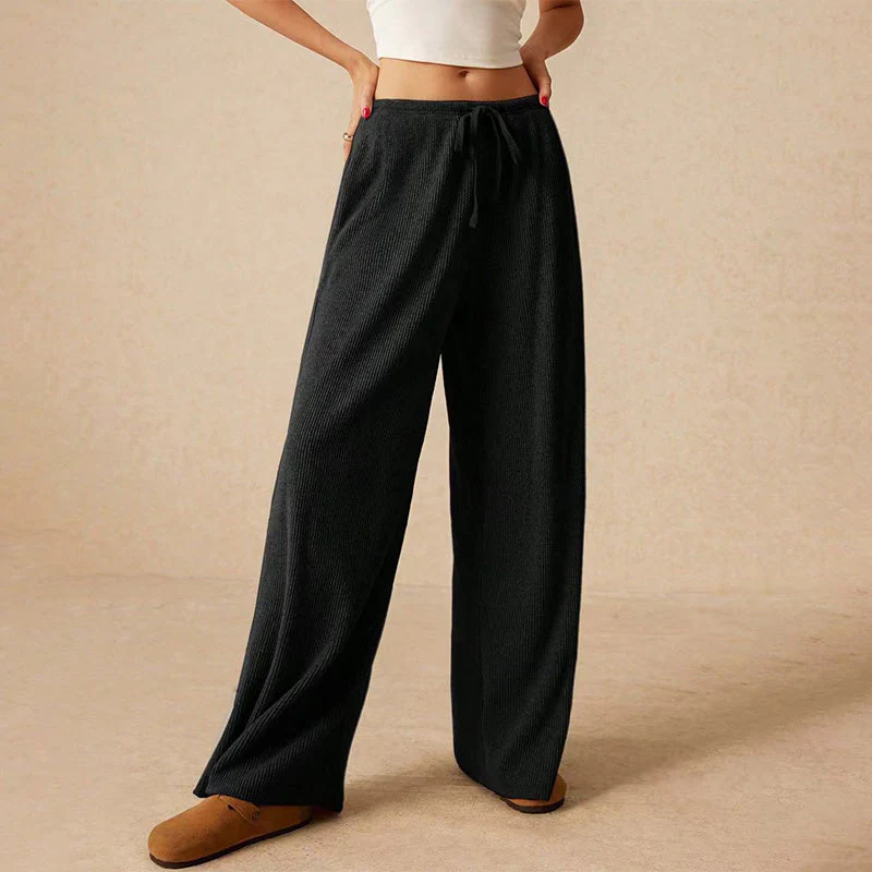 💜 LAST DAY PROMOTION - 50%OFF 💜 Women’s Casual Soft Wide-Leg Pants With Drawstring - Image 2