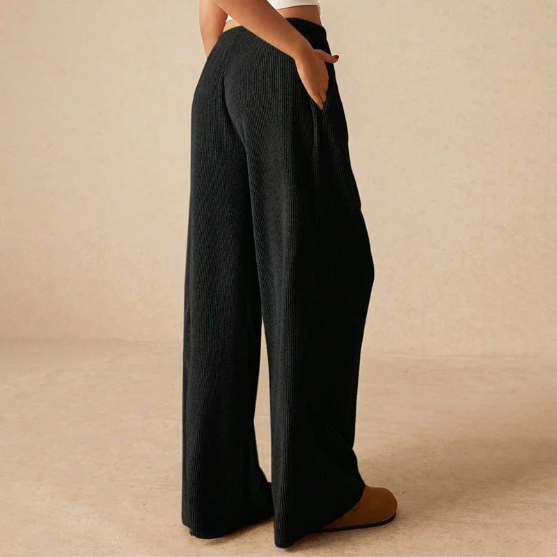 💜 LAST DAY PROMOTION - 50%OFF 💜 Women’s Casual Soft Wide-Leg Pants With Drawstring - Image 3