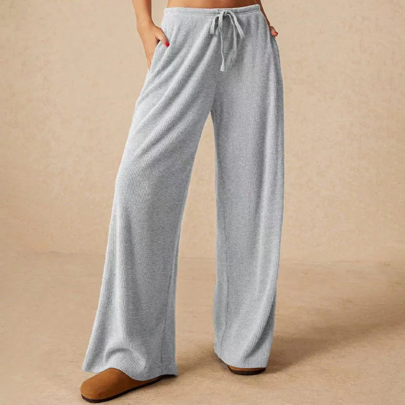 💜 LAST DAY PROMOTION - 50%OFF 💜 Women’s Casual Soft Wide-Leg Pants With Drawstring - Image 9