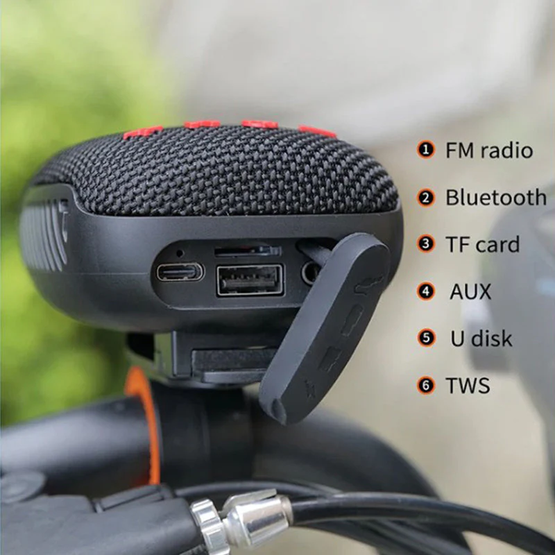 🚲40% OFF!🔈Bluetooth Bike Speaker – IPX5 Waterproof, True Wireless Stereo & MicroSD Support, Secure Bike Mount 🎵 - Image 8