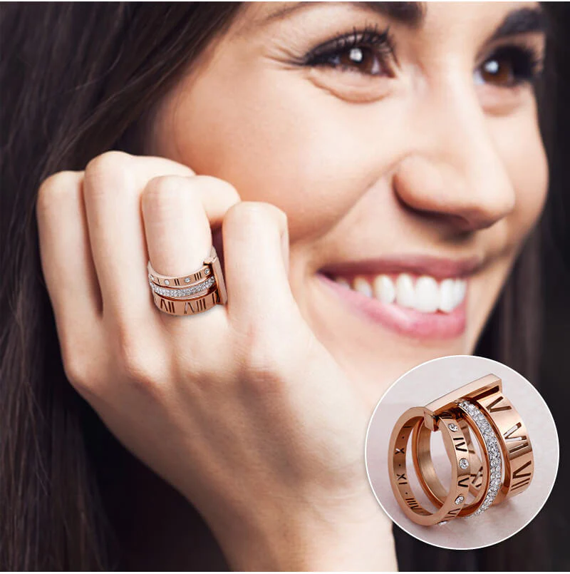 3 in 1 Roman Numeral Spinner Ring(50% OFF) - Image 2