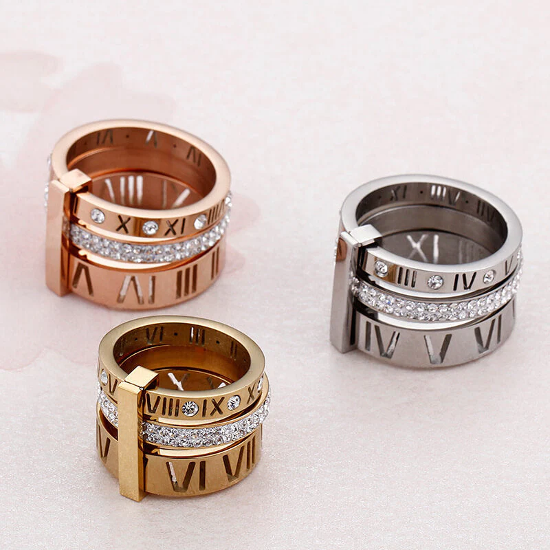 3 in 1 Roman Numeral Spinner Ring(50% OFF) - Image 3