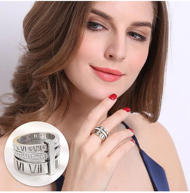3 in 1 Roman Numeral Spinner Ring(50% OFF) - Image 7