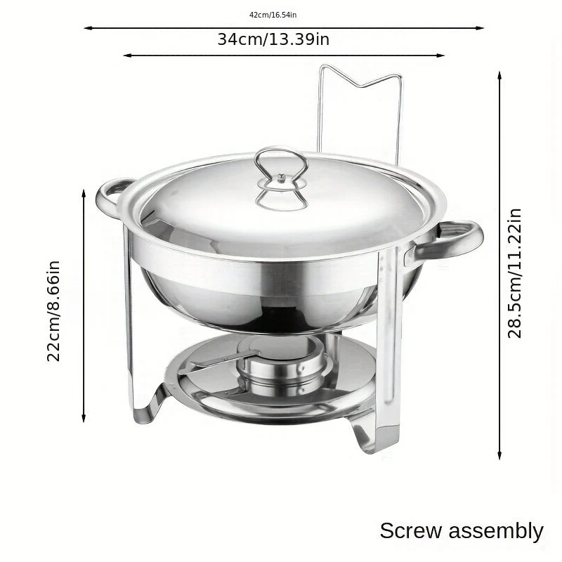 🧑🍳The same as in a five-star buffet restaurant🍽️Stainless Steel Chafing Dish Buffet Set 5QT with Fuel Can Rack, Gold Food Warmer for Parties - Image 15