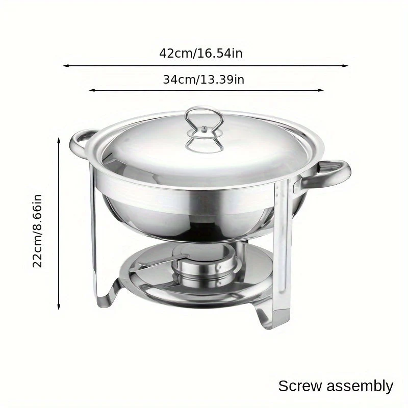 🧑🍳The same as in a five-star buffet restaurant🍽️Stainless Steel Chafing Dish Buffet Set 5QT with Fuel Can Rack, Gold Food Warmer for Parties - Image 16