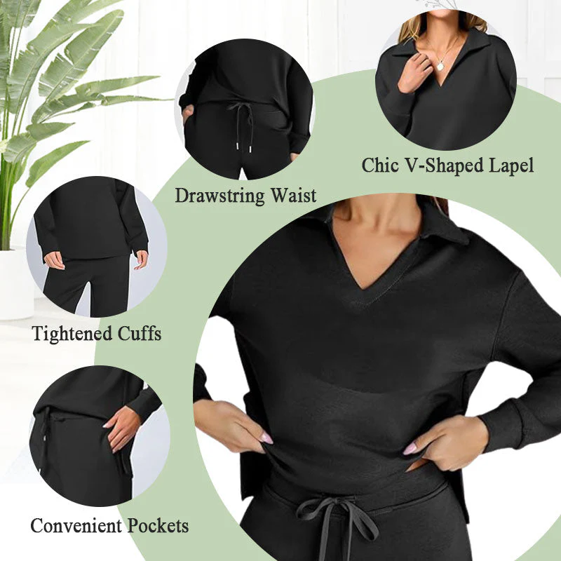 ☁️40% OFF!👍Women's 2 Piece Sets Outfits Casual Long Sleeve Sweatsuits Sets - Image 5