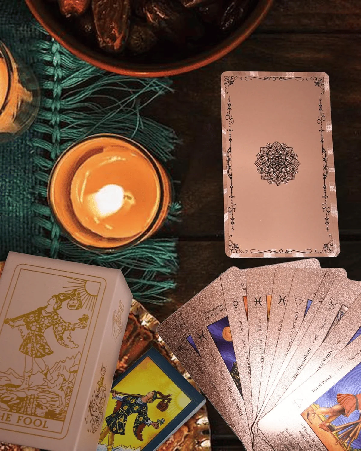 🔮40% OFF NOW! ✨ Witchy Cauldron Tarot Card Set – Rose Gold Accents, Complete Guide Book & Velvet Pouch 🎴📖 - Image 6