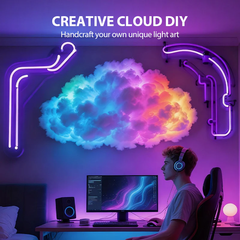 🌈☁️Christmas Gift 40% off⏳DIY USB-Powered Thundercloud LED Light Decor - Image 2