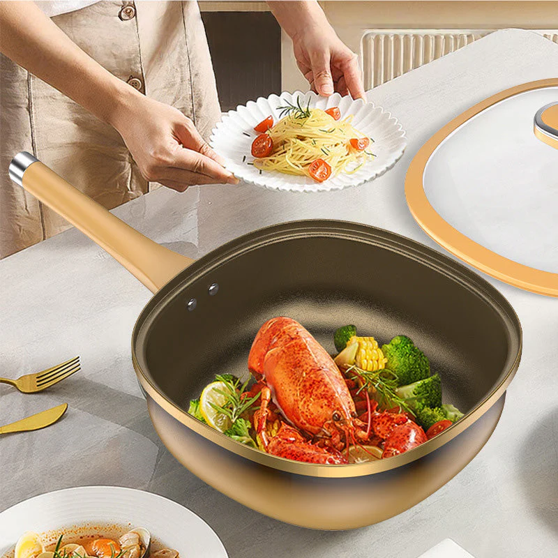 🍳 40% OFF NOW! ✨ 12in Titanium Alloy Non-Stick Pot - Healthy Cooking Without Chemicals, Dishwasher Safe & Cool-Touch Handles 🔥📦 - Image 3