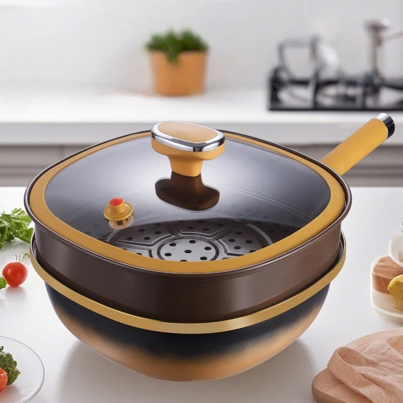 🍳 40% OFF NOW! ✨ 12in Titanium Alloy Non-Stick Pot - Healthy Cooking Without Chemicals, Dishwasher Safe & Cool-Touch Handles 🔥📦 - Image 7