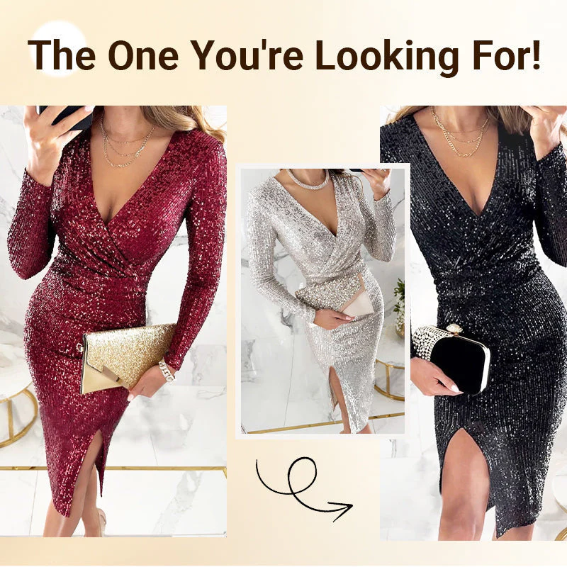 ✨New Arrival 40% OFF✨Sexy Sequin Body-con Dress - Image 2