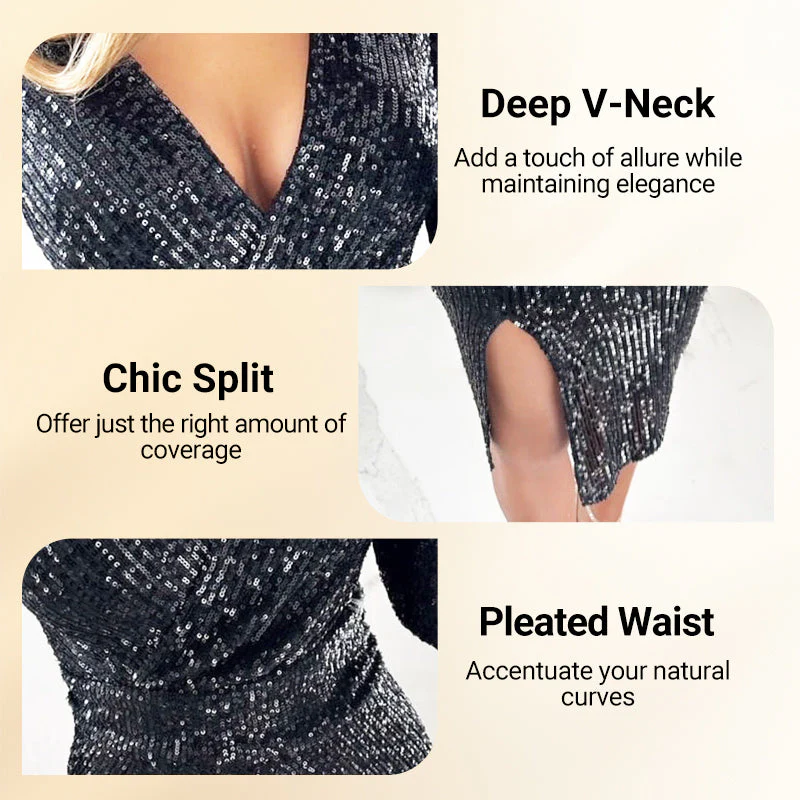 ✨New Arrival 40% OFF✨Sexy Sequin Body-con Dress - Image 6
