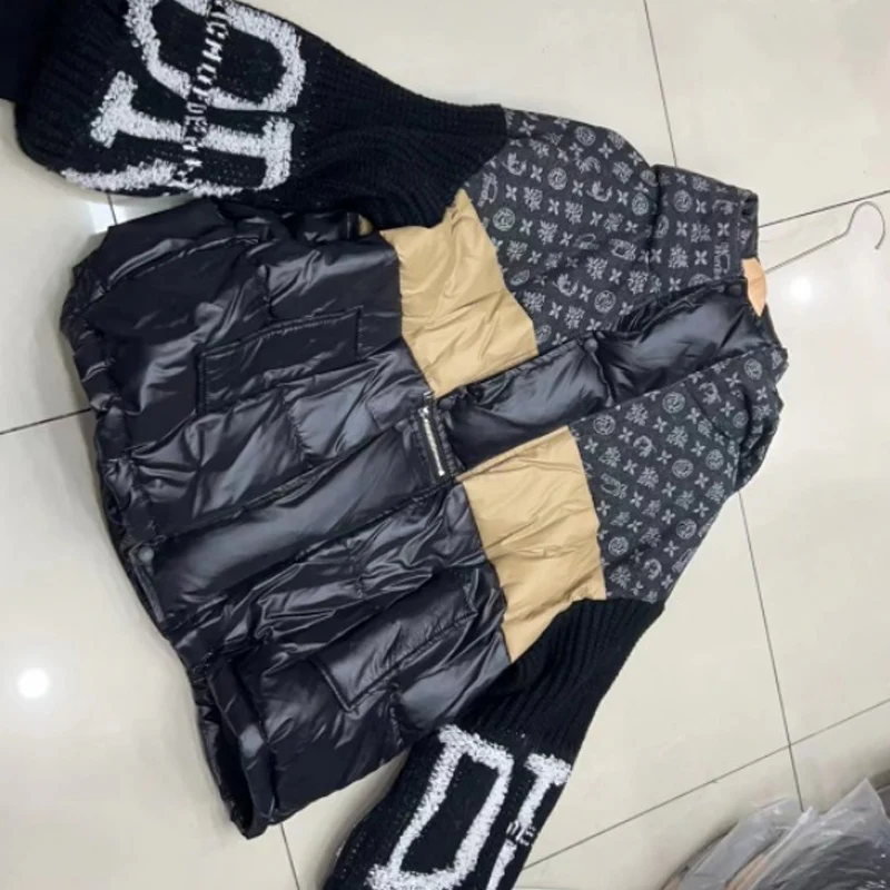 ⏳Limited-time 50% off⏰Women’s Patchwork Knit Sleeve Hooded Puffer Jacket🧥 - Image 9