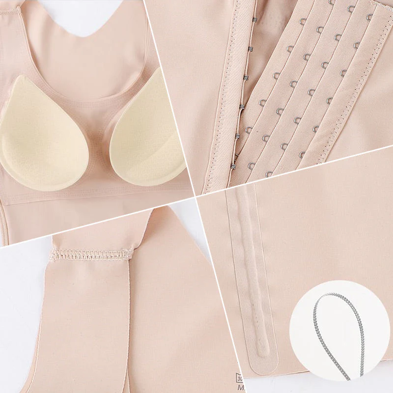 Women 4-in-1 Body Shapewear Posture Correction Back Support Push Up Bra - Image 8