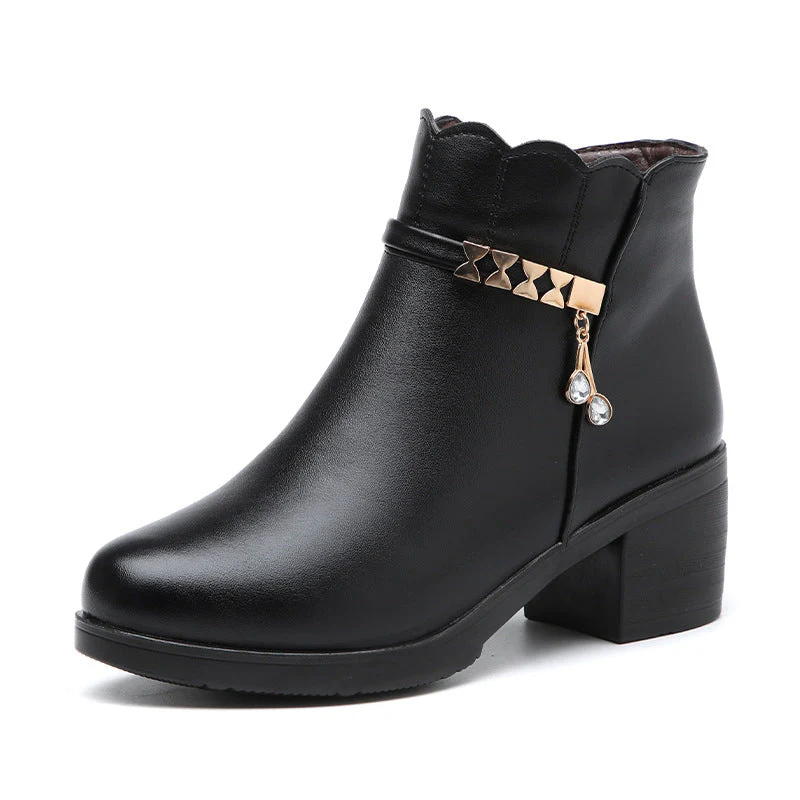 👢 Women's Plush-Lined Winter Ankle Boots – Cozy Fleece Lining & Warm Design, Perfect for Cold Days! - Image 2