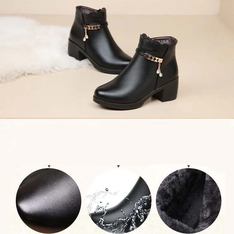 👢 Women's Plush-Lined Winter Ankle Boots – Cozy Fleece Lining & Warm Design, Perfect for Cold Days! - Image 8