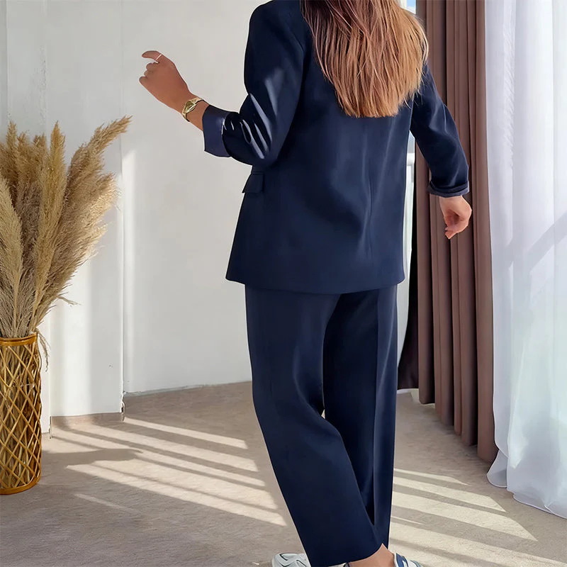 ✨ Classic Women's 2-Piece Blazer Set – Ready-to-Wear & Figure-Flattering, Easy to Style! - Image 4
