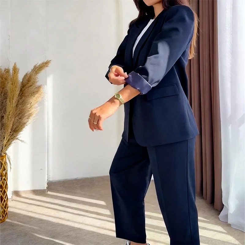 ✨ Classic Women's 2-Piece Blazer Set – Ready-to-Wear & Figure-Flattering, Easy to Style! - Image 5