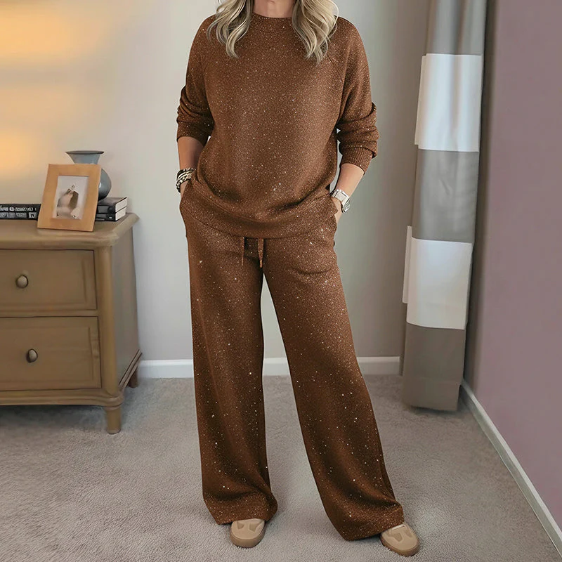 ✨🎅 Christmas Sale 50% OFF🎄⏰Women's Glitter Pullover Sweater & Pants 2-Piece Set - Image 17