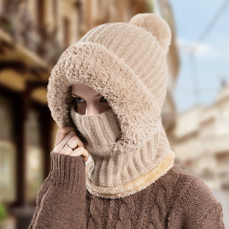 ⏳Limited-time 49% off⏰Women's Winter One-Piece Knitted Beanie Scarf Mask - Image 3