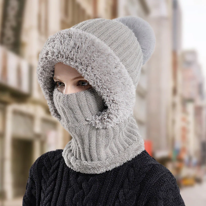 ⏳Limited-time 49% off⏰Women's Winter One-Piece Knitted Beanie Scarf Mask - Image 4