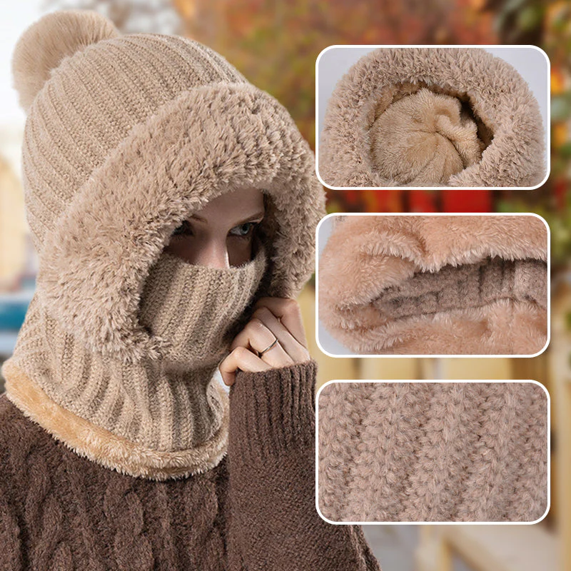 ⏳Limited-time 49% off⏰Women's Winter One-Piece Knitted Beanie Scarf Mask - Image 7