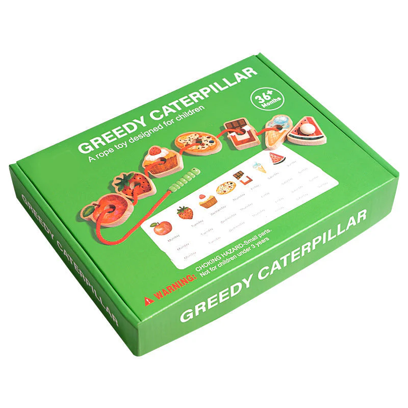 🎅Christmas Gift 50% OFF🎄Wooden Greedy Caterpillar Rope Toy for 3+ Year Old - Image 2