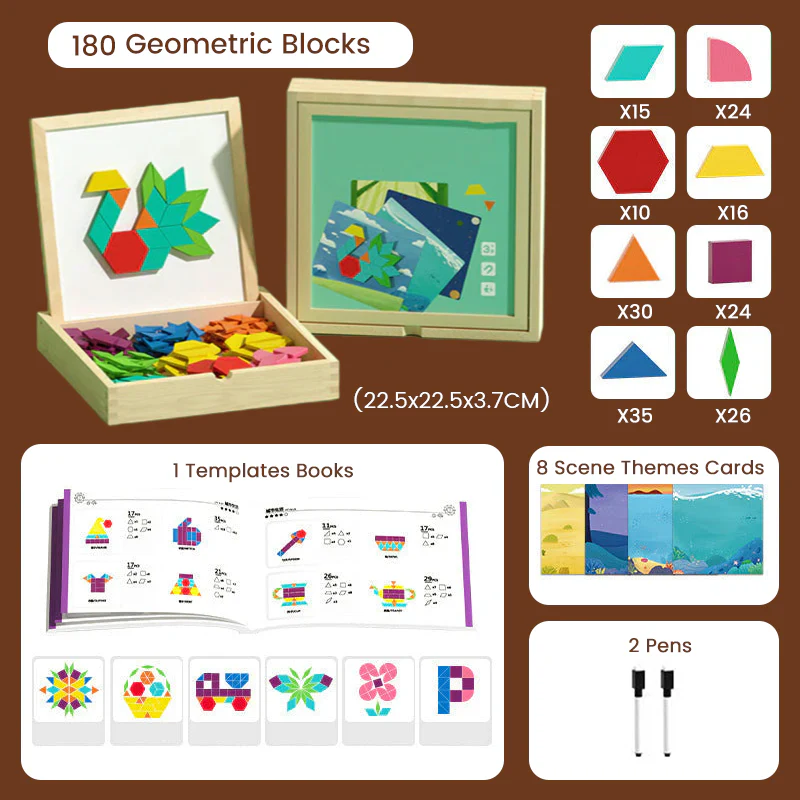 🎁🎄Christmas Sale 50% OFF!🔥Wooden Magnetic Pattern Block Puzzle Set - Image 10