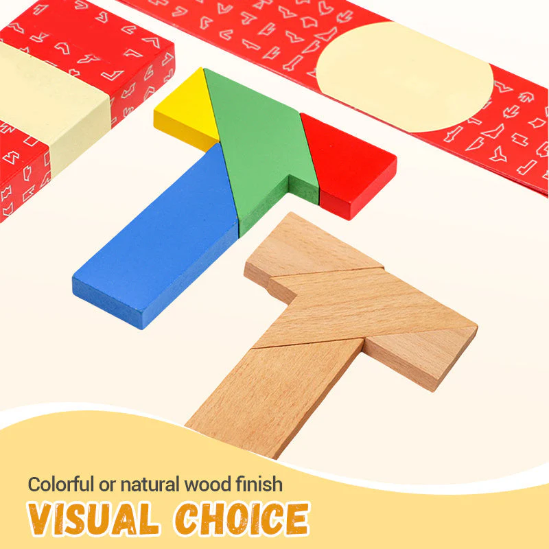 Wooden T-Shaped Educational Puzzle Toy - Image 3