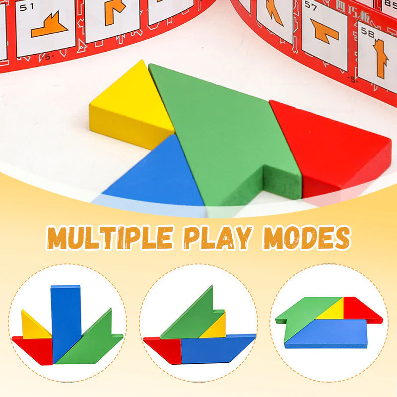 Wooden T-Shaped Educational Puzzle Toy - Image 4
