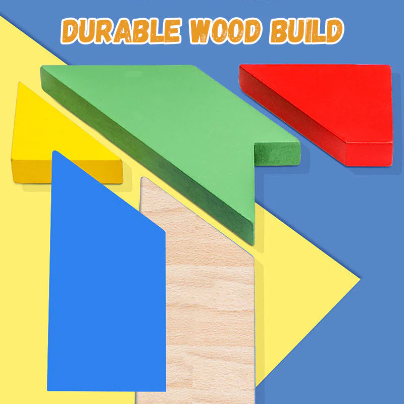 Wooden T-Shaped Educational Puzzle Toy - Image 5