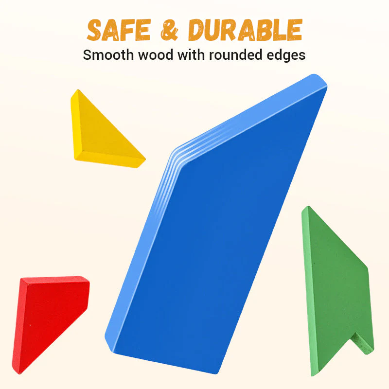 Wooden T-Shaped Educational Puzzle Toy - Image 6