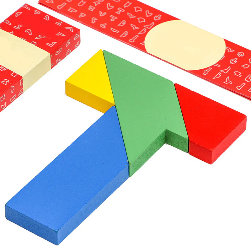 Wooden T-Shaped Educational Puzzle Toy - Image 9