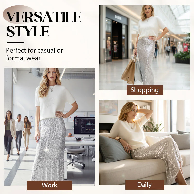 ✨👚Women’s Knit Top and Sequin Skirt 2-Piece Set💕 - Image 5