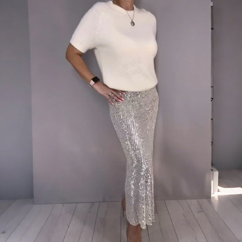 ✨👚Women’s Knit Top and Sequin Skirt 2-Piece Set💕 - Image 9